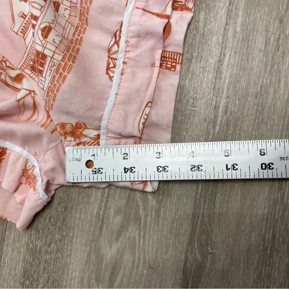 KATIE KIME Pink PJ Set Button Top & Shorts Nashville Johnny Cash & June Sz L - Picture 15 of 15